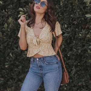 Cute yellow Floral shirt